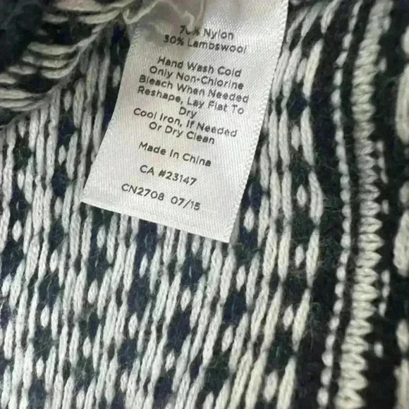 Talbots Womens Medium Petite Black and White Stripe Sweater Knit Lambswool Blend - Picture 5 of 6